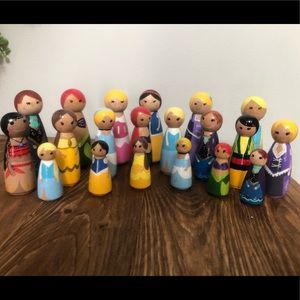 Wooden Peg Dolls - princess